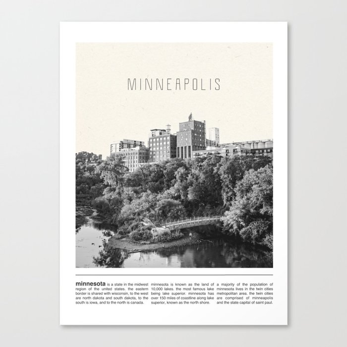 Minneapolis Minimalist Canvas Print