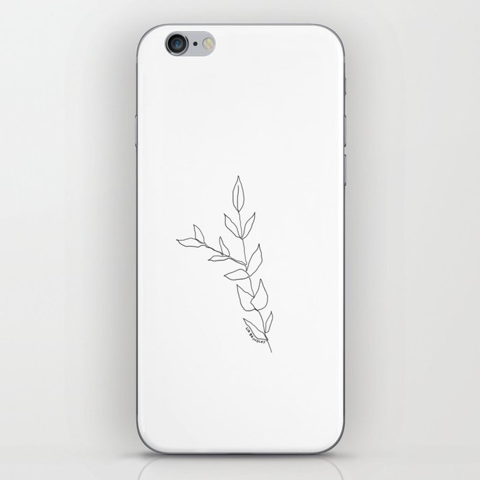 Linear Eucalyptus Minimal Drawing iPhone Skin