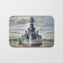 USS Texas Bath Mat | Boats, Historic, Water, Clouds, Hdr, Usstexas, Digital Manipulation, Texture, Digital, Warship 