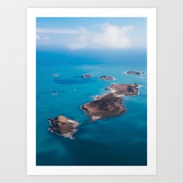 Isles of Scilly, UK Art Print | Uk, Sea, Ocean, Digitalmanipulation, Isle, Blue, Isles, Turquoise, Nature, Digital 