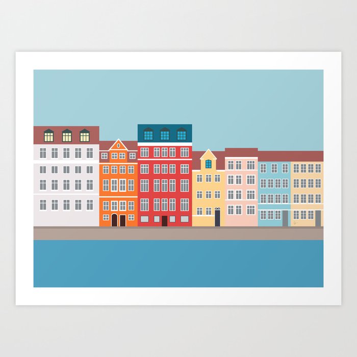 Nyhavn, Copenhagen, Denmark - South Art Print