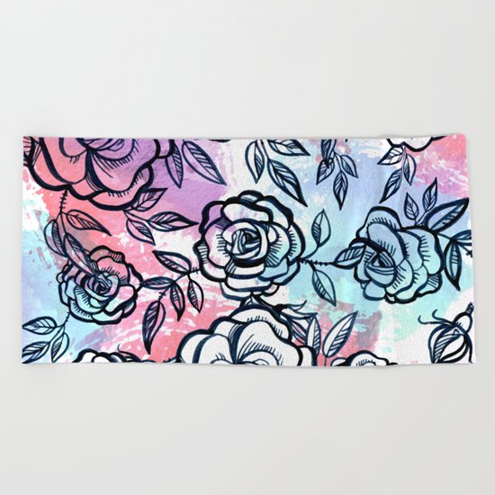 Roses Beach Towel