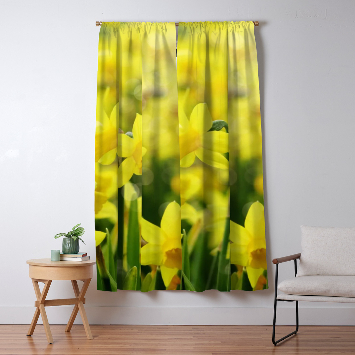 Bright Yellow Narcissus Blackout Curtain By Julianarw Society6