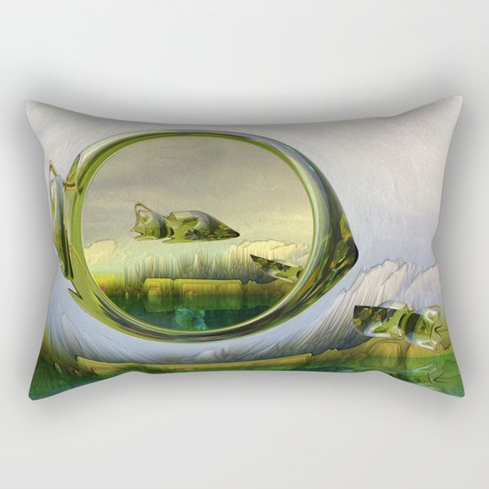 Slipping thru time like sun rays on glass Rectangular Pillow