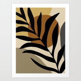 Plant and Shapes Art Print