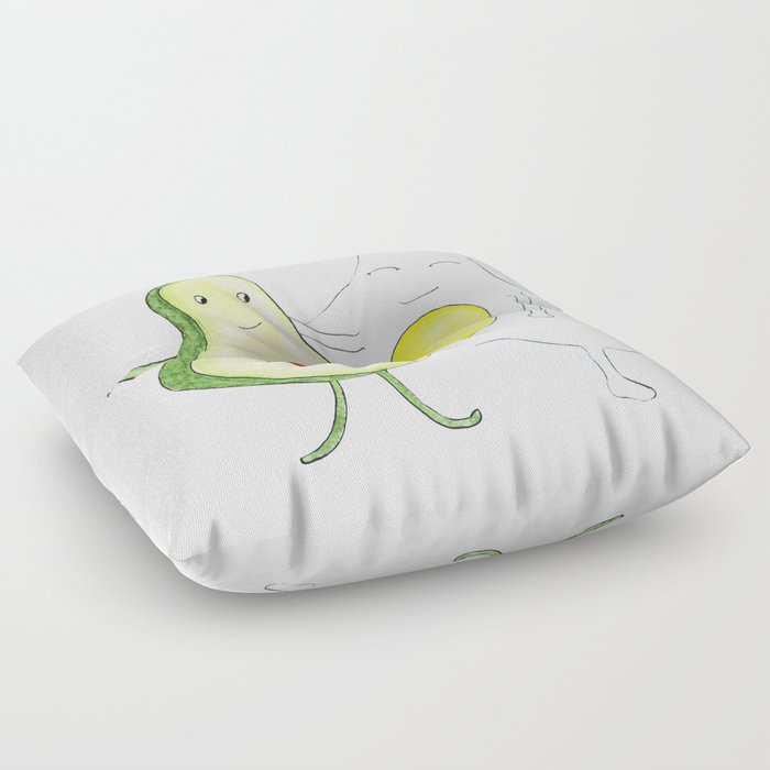 Avocado and Egg Floor Pillow