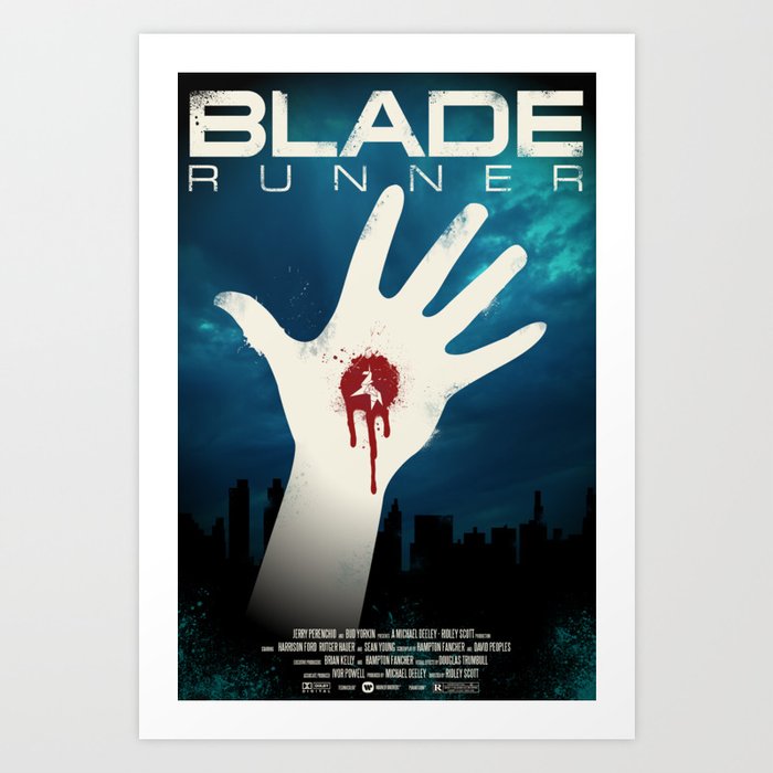 Blade Runner Vintage Movie Poster Art Print in multiple sizes