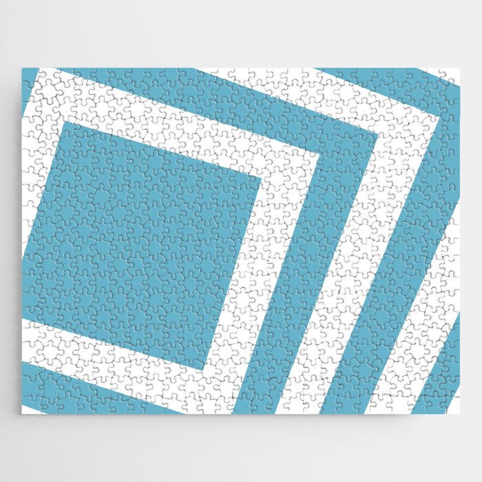 Ocean blue squares background Jigsaw Puzzle