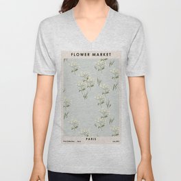 Flower market. Paris V Neck T Shirt