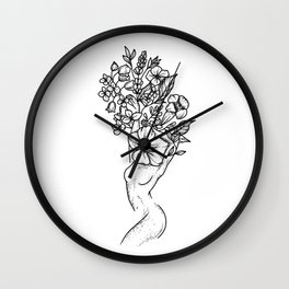 Floral head by Din Don Wall Clock