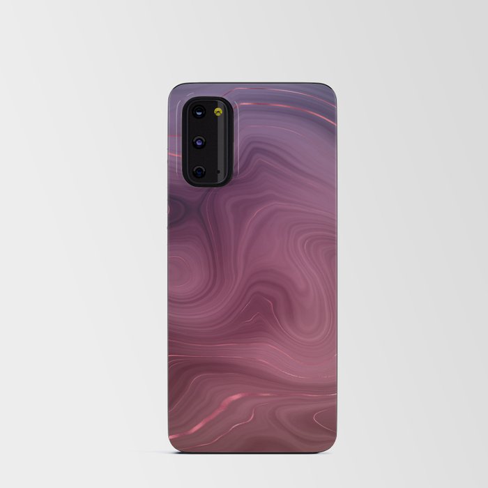 Violet Purple Rose Gold Agate Geode Luxury Android Card Case