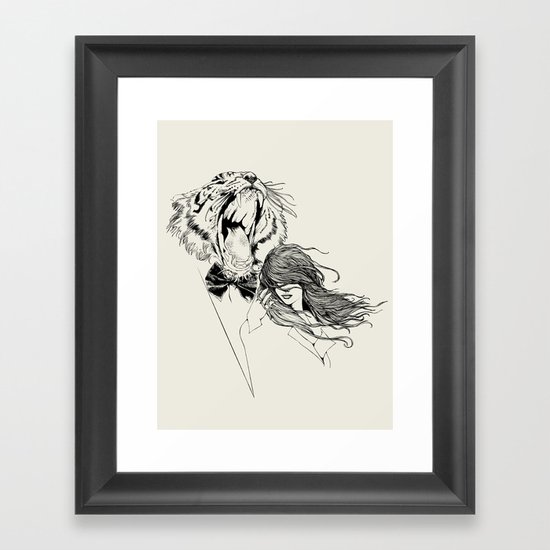 The Tiger's Roar Framed Art Print