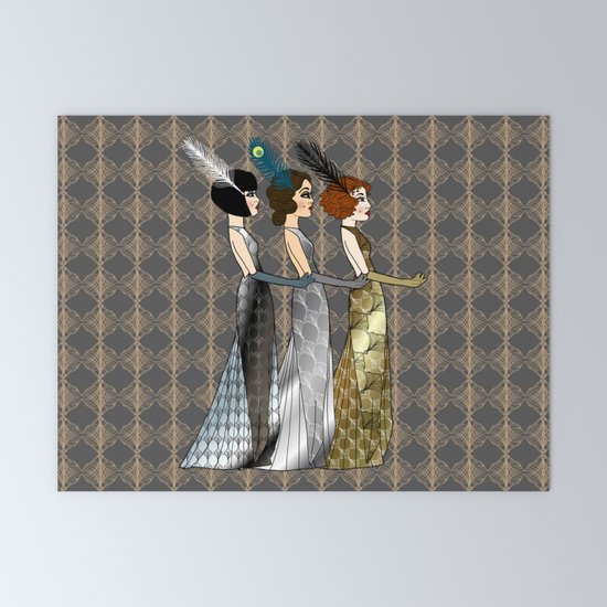Art Deco Trio Mini Art Print By Irishvikingdesigns Society6