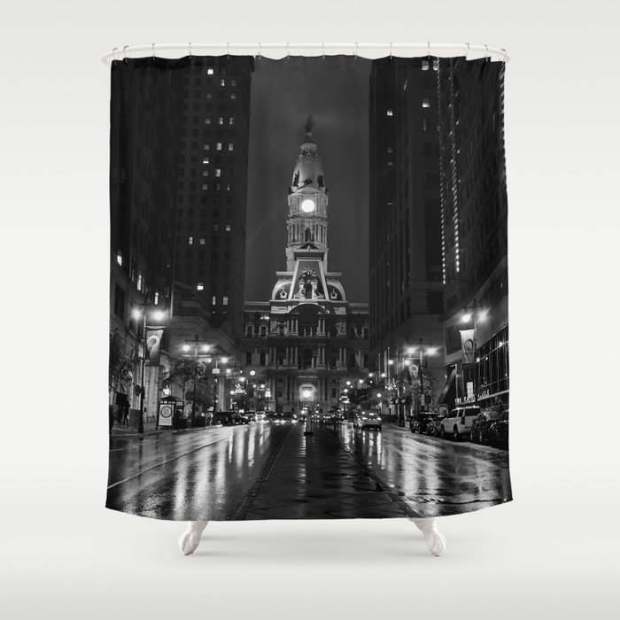City of Brotherly Love [B+W] Shower Curtain
