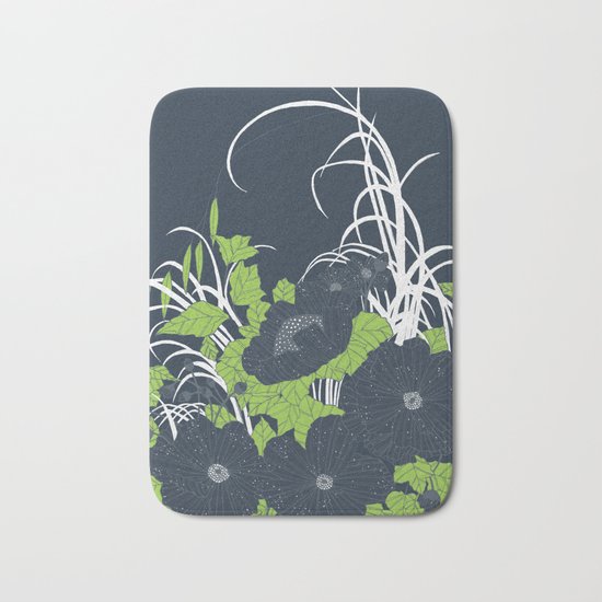 Midnight Flowers Bath Mat