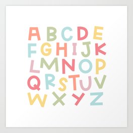 Know your alphabet Art Print