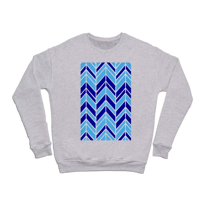 Intermittent Herringbone – Blues Crewneck Sweatshirt
