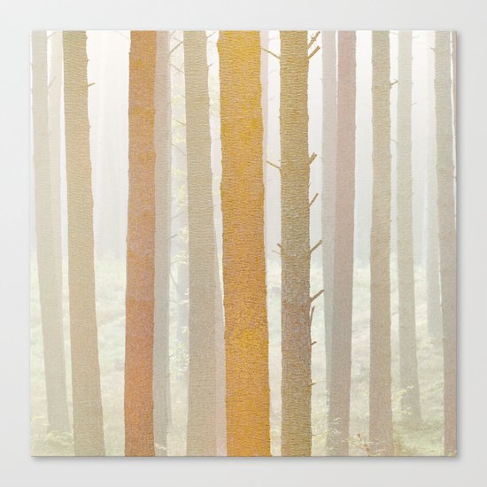 Golden Winter Forest 2 Canvas Print