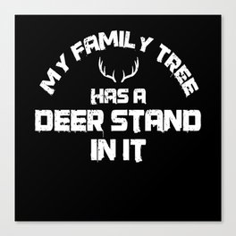Deer Stand Family Tree Hunter Hunting Canvas Print