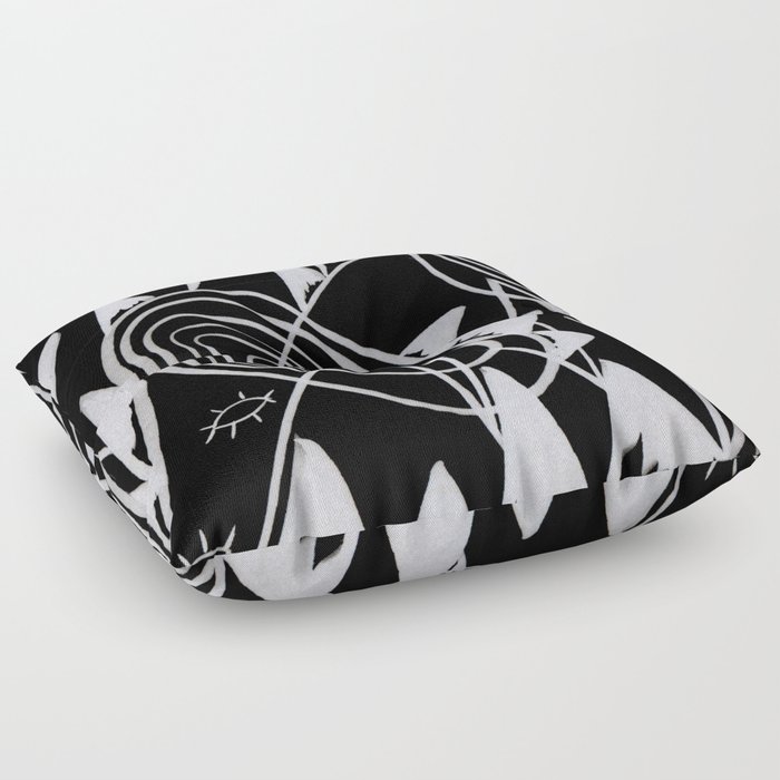 The Pull (mountain landscape at night) Floor Pillow