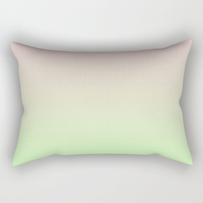 Pastel Ombre Millennial Pink Green Gradient Pattern Rectangular Pillow