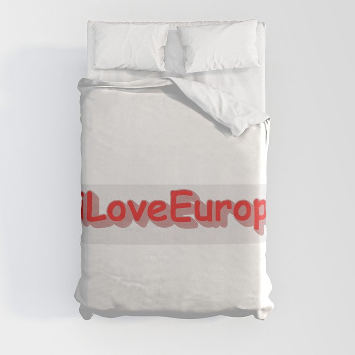 "#iLoveEurope" Cute Design. Buy Now Duvet Cover
