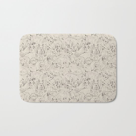 Resting foxes Bath Mat
