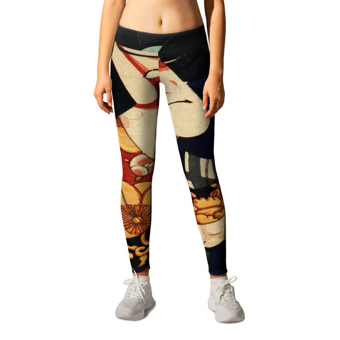 Samurai Ready To Fight Traditional Japanese Character Leggings