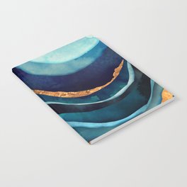 Abstract Blue with Gold Notebook