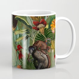 Vintage & Shabby Chic - Green Monkey Banana Jungle Mug