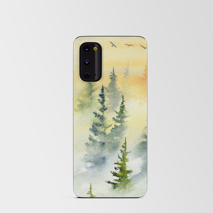 Misty Fog In Pine Forest 2 Android Card Case
