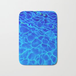 Blue Water Abstract Bath Mat