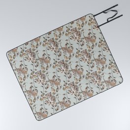 Leopard Leaves Pattern Picnic Blanket