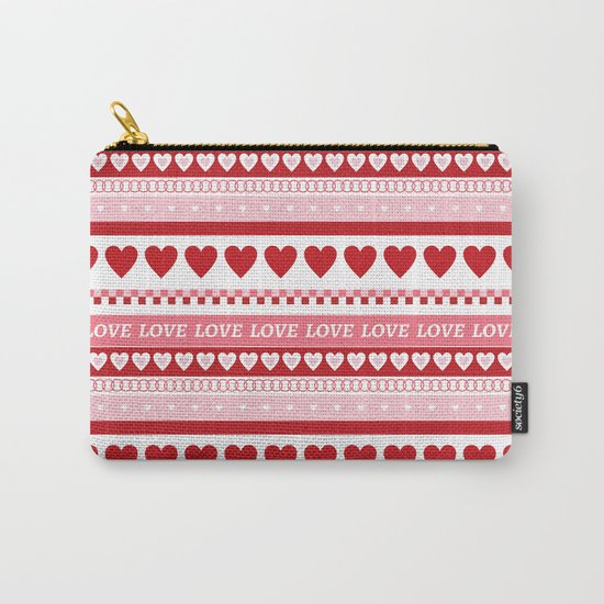 Valentine's Day - Love Pattern Carry-All Pouch