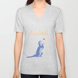 Thankful Otter V Neck T Shirt