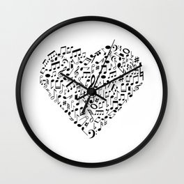 I Love Music | Musical Symbols Musician Wall Clock | Graphicdesign, Musicschool, Heart, Joy, Music, Attitudetolife, Musicalinstrument, Love, Silhouette, Musical 