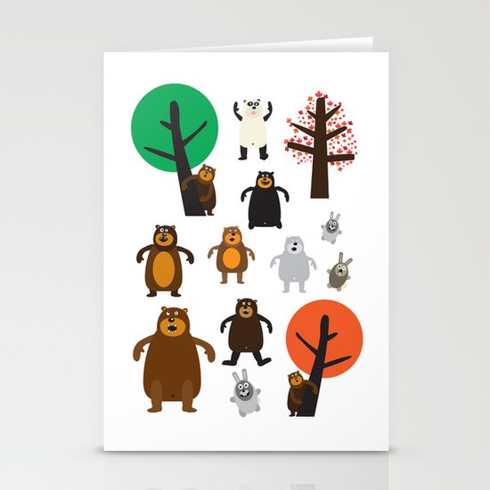 Bears, grizzly and other Stationery Cards