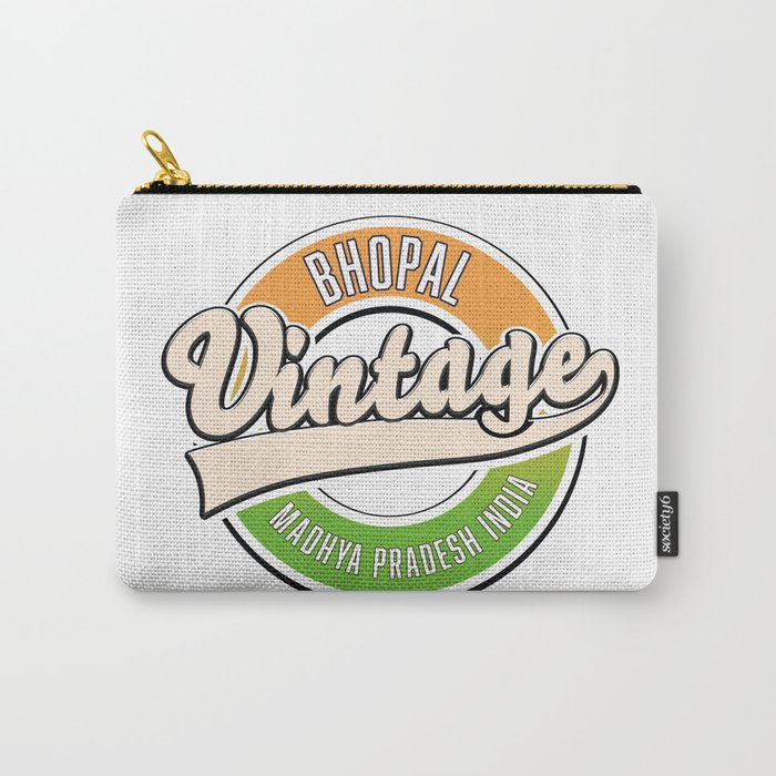 Bhopal vintage Bhopal style logo. Carry-All Pouch