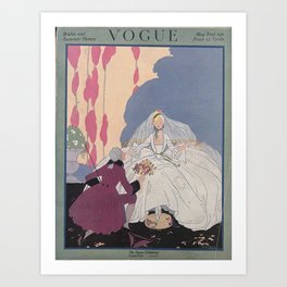 Vintage Magazine Cover - Wedding Bride Art Print