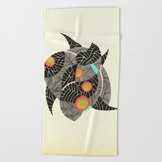 - summer spaceships of love - Beach Towel