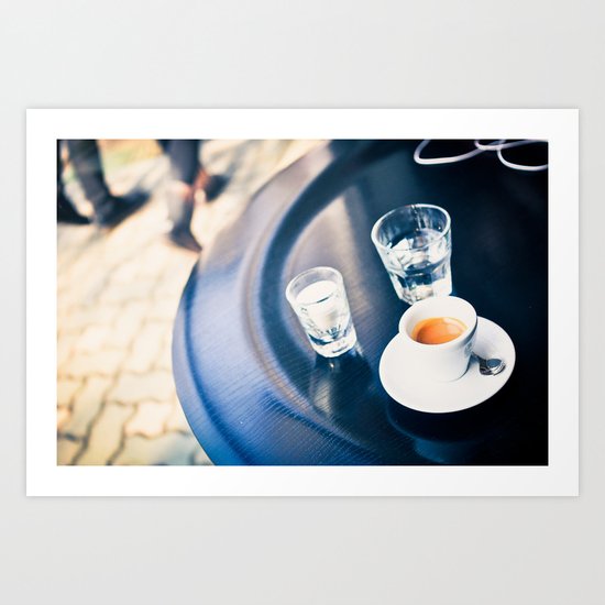 Espresso and Water Art Print