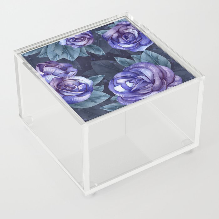 Violet Roses Acrylic Box