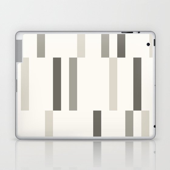 Retro Abstract Art Lines Light Cream Laptop & iPad Skin