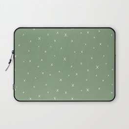 Minimal X's in Sage Green Laptop Sleeve