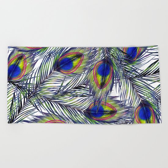 Peacock Pattern Beach Towel