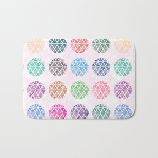 Colorful Geometric II Bath Mat