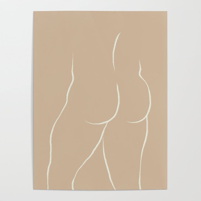 male butt line beige Poster