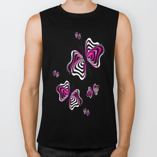 Butterfly Design Biker Tank