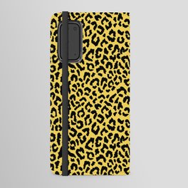 2000s leopard_black on yellow Android Wallet Case