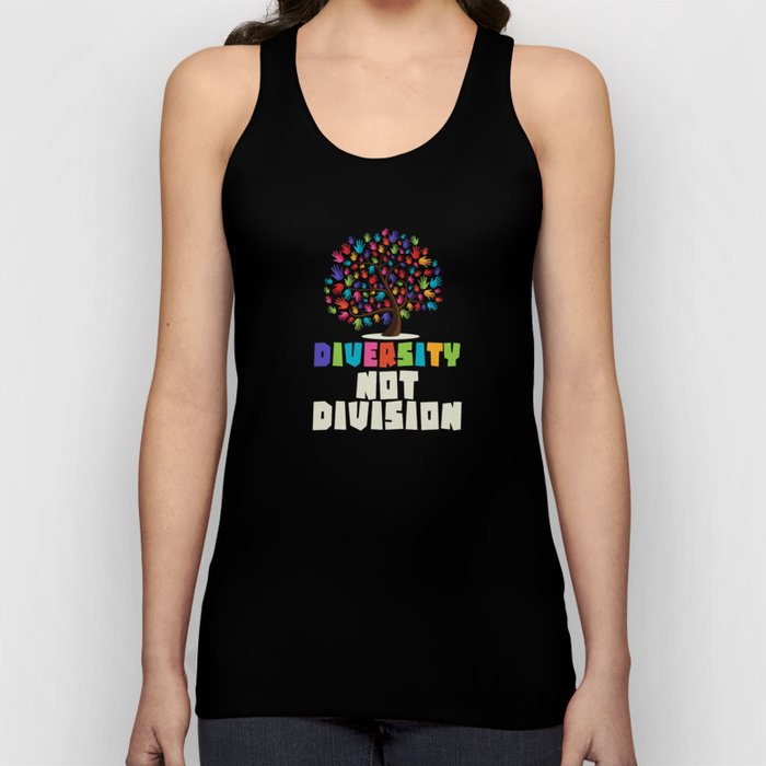 Diversity not Division Peace Love Inclusionn Human Rights Tank Top